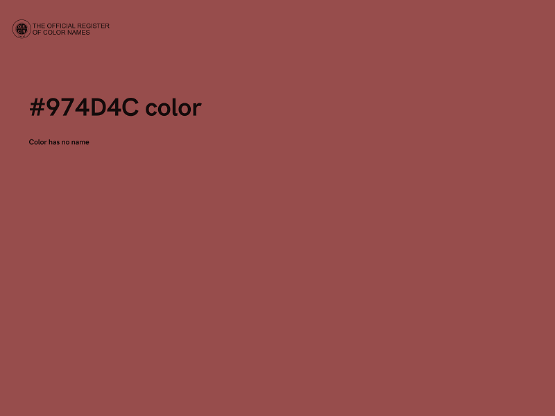 #974D4C color image