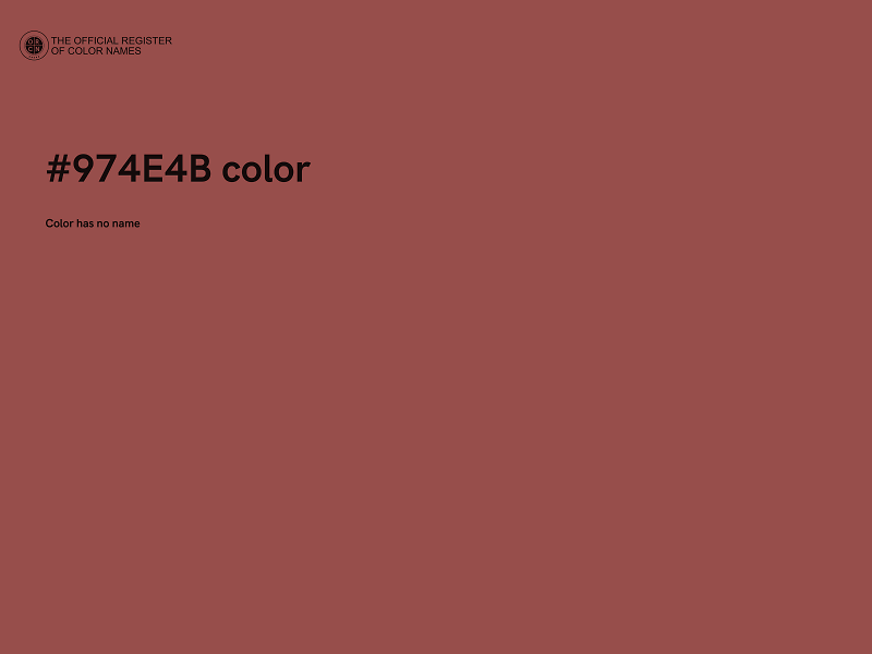 #974E4B color image