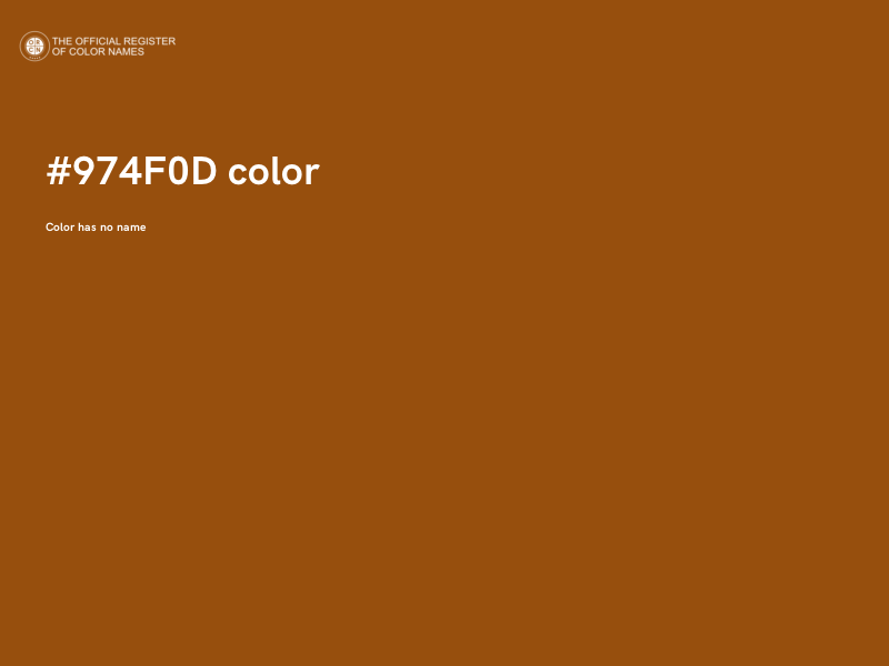 #974F0D color image
