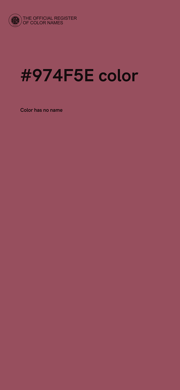 #974F5E color image
