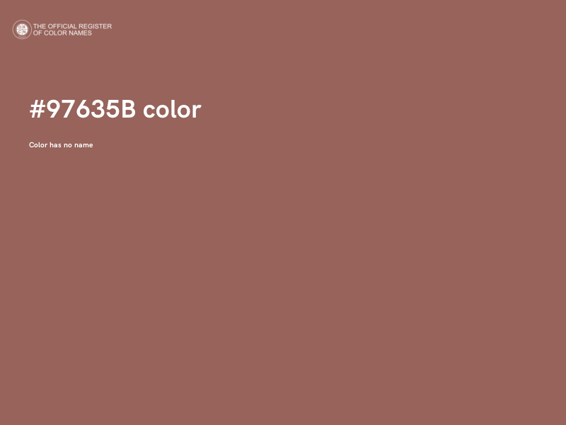 #97635B color image