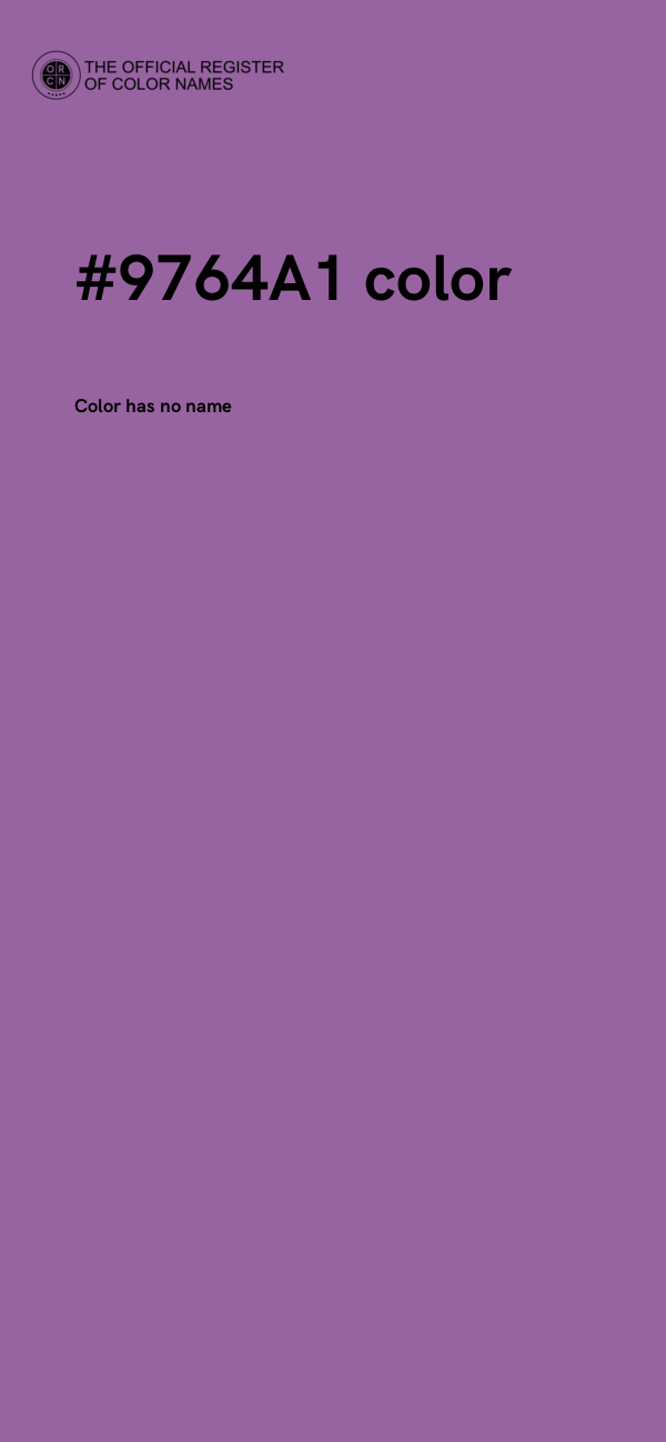 #9764A1 color image