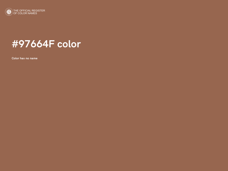#97664F color image