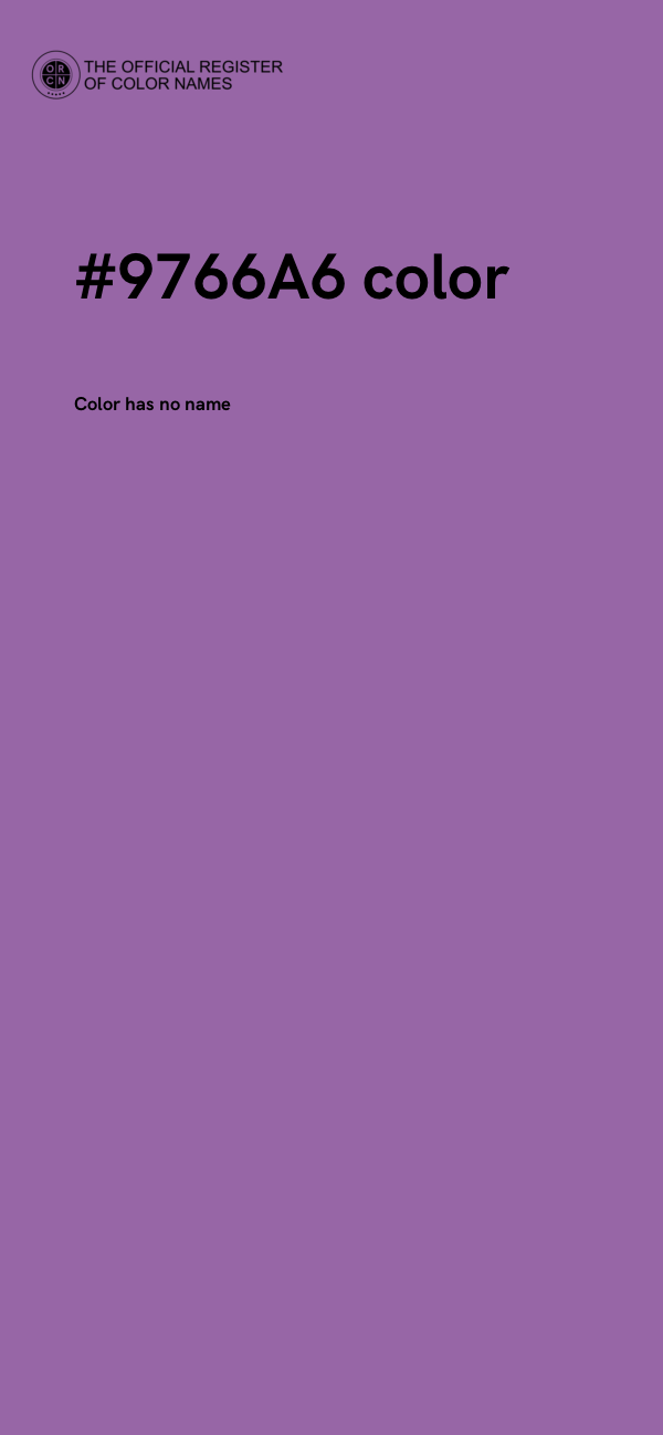 #9766A6 color image