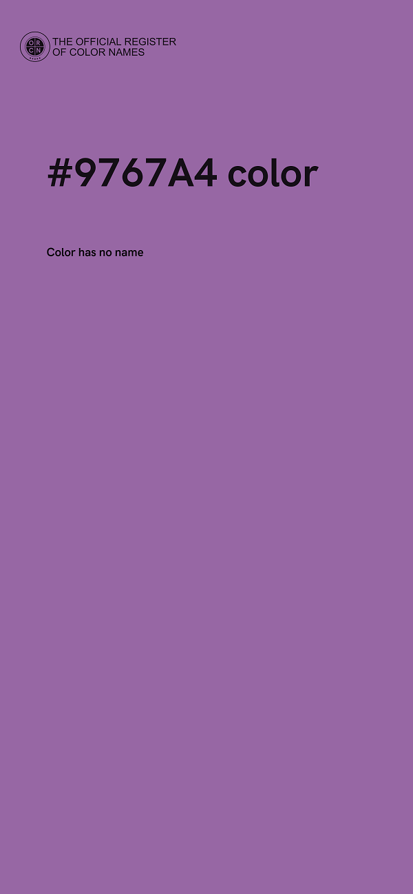 #9767A4 color image