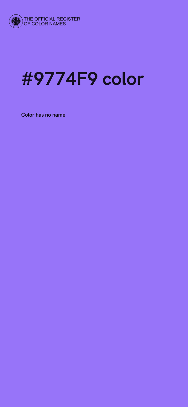 #9774F9 color image