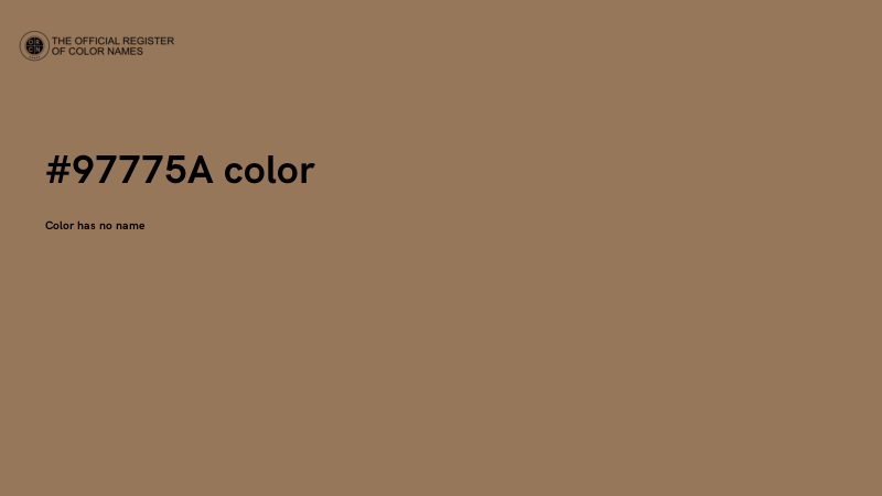 #97775A color image