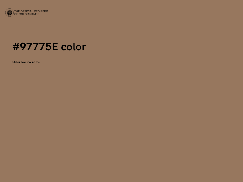 #97775E color image