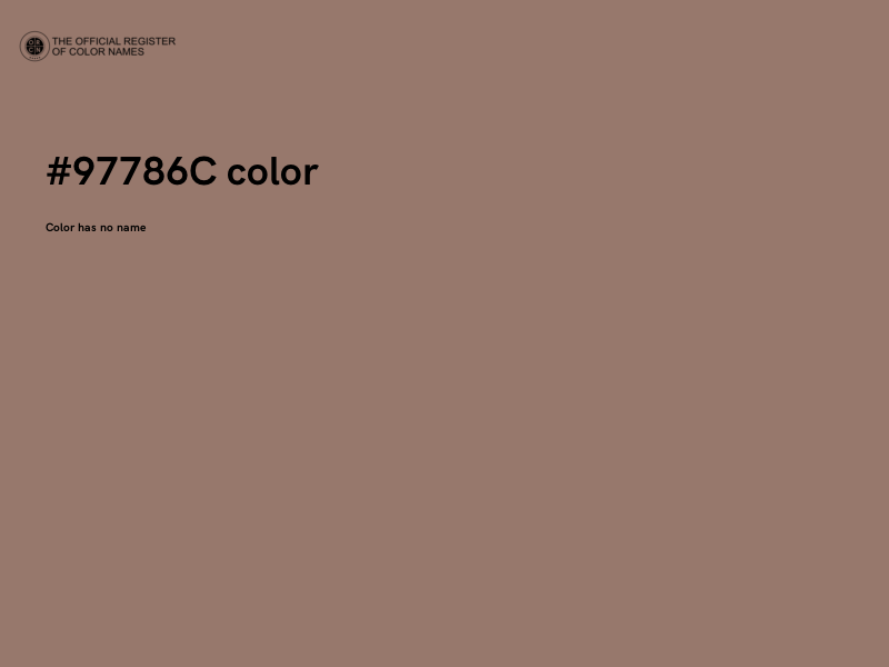 #97786C color image