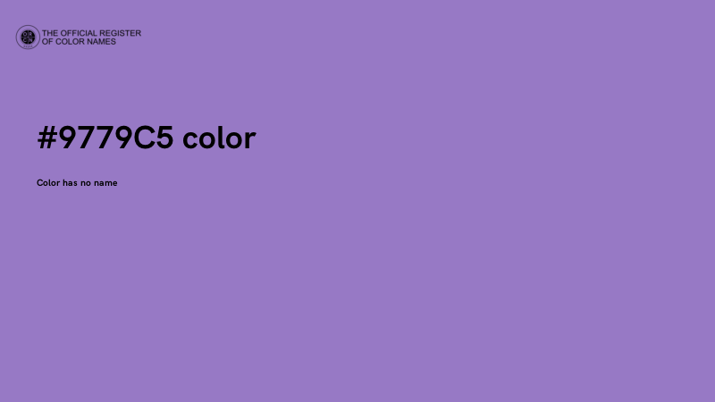 #9779C5 color image