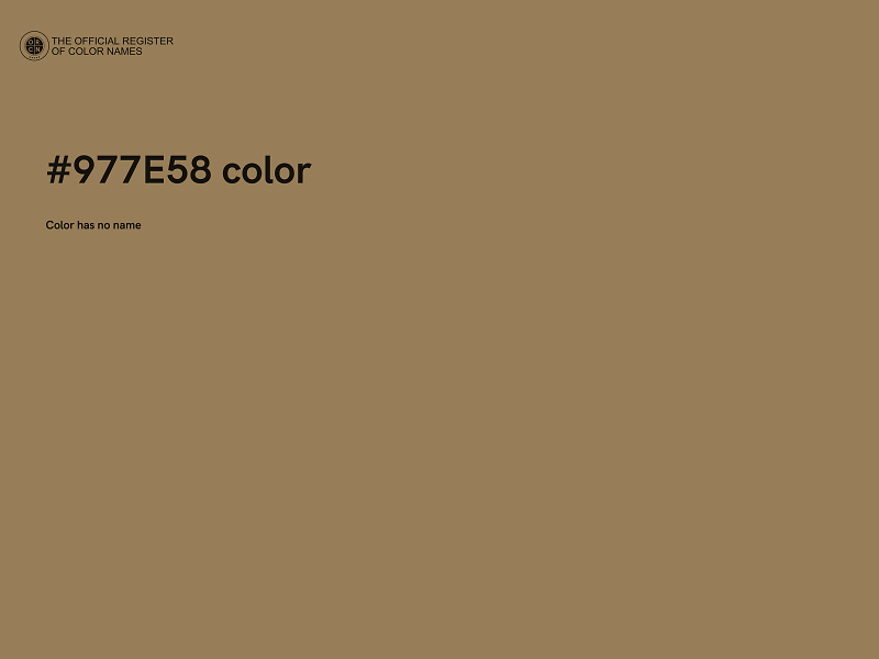 #977E58 color image