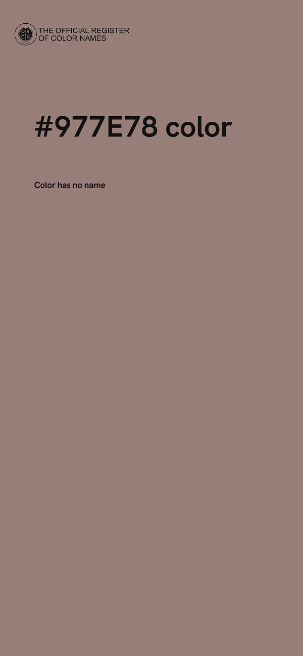 #977E78 color image