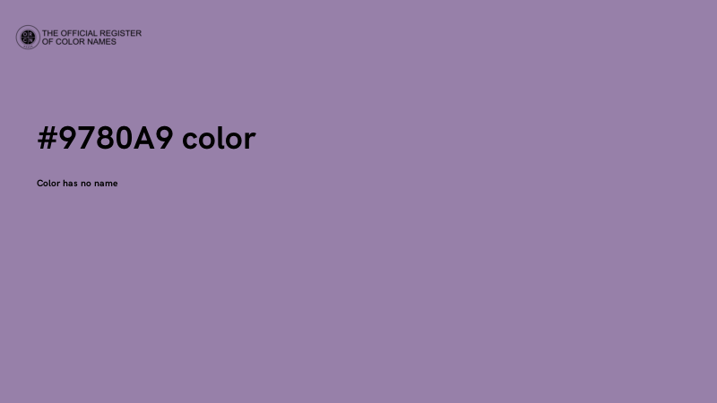 #9780A9 color image