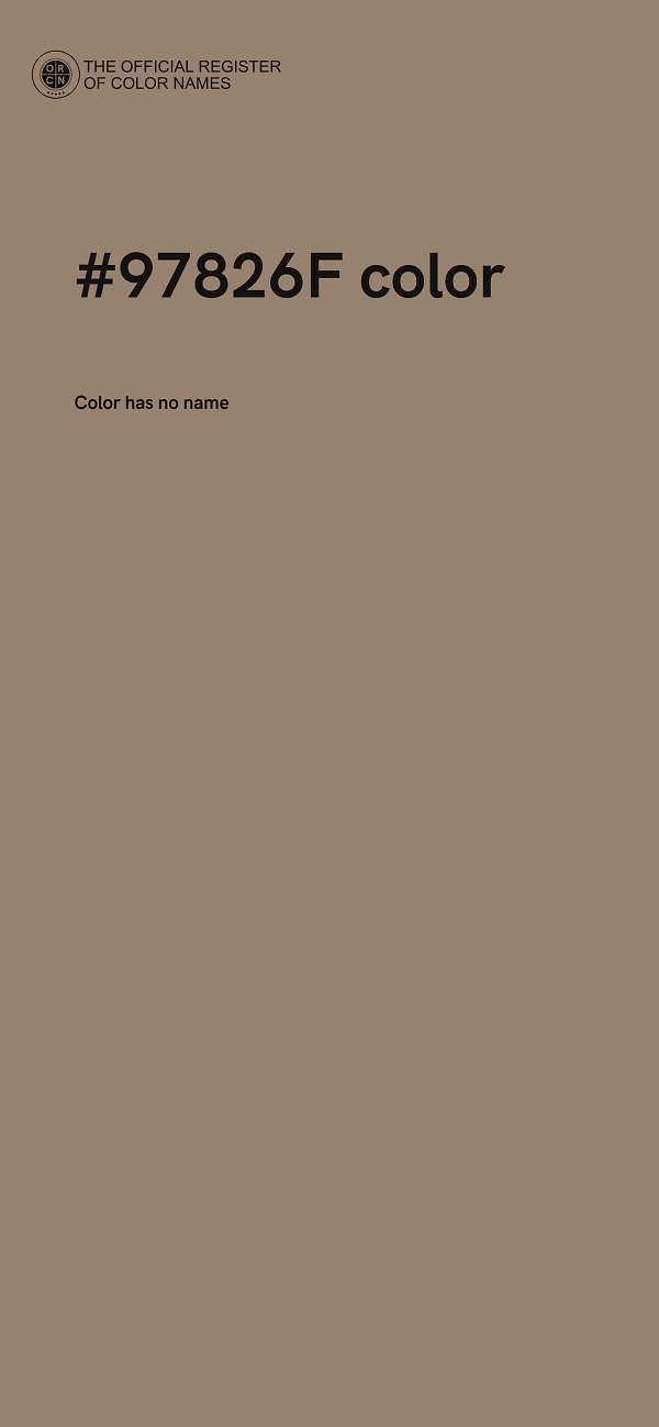 #97826F color image