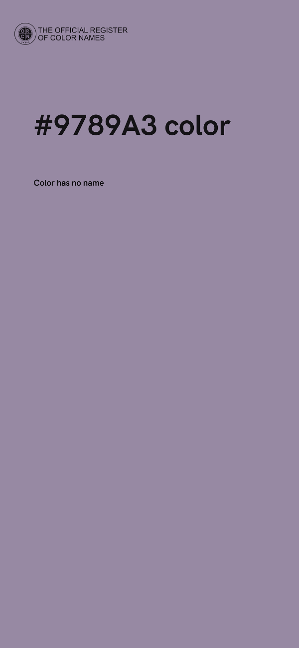 #9789A3 color image