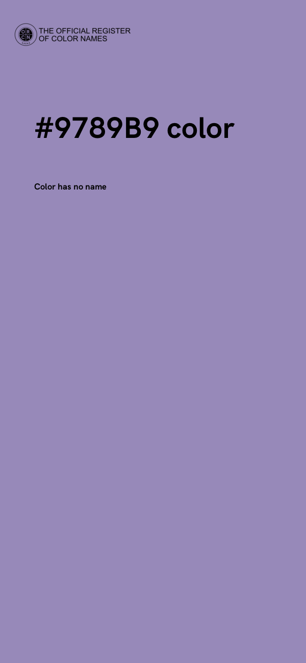 #9789B9 color image