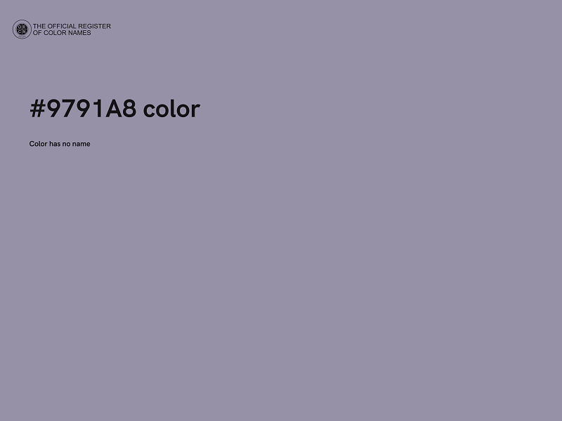 #9791A8 color image
