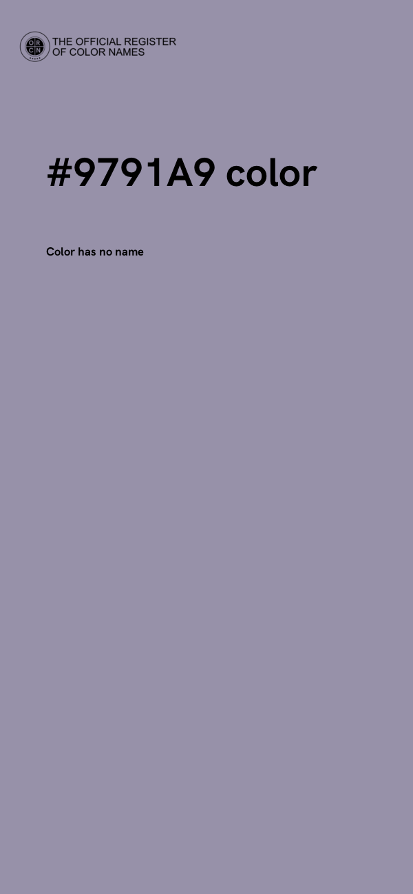 #9791A9 color image