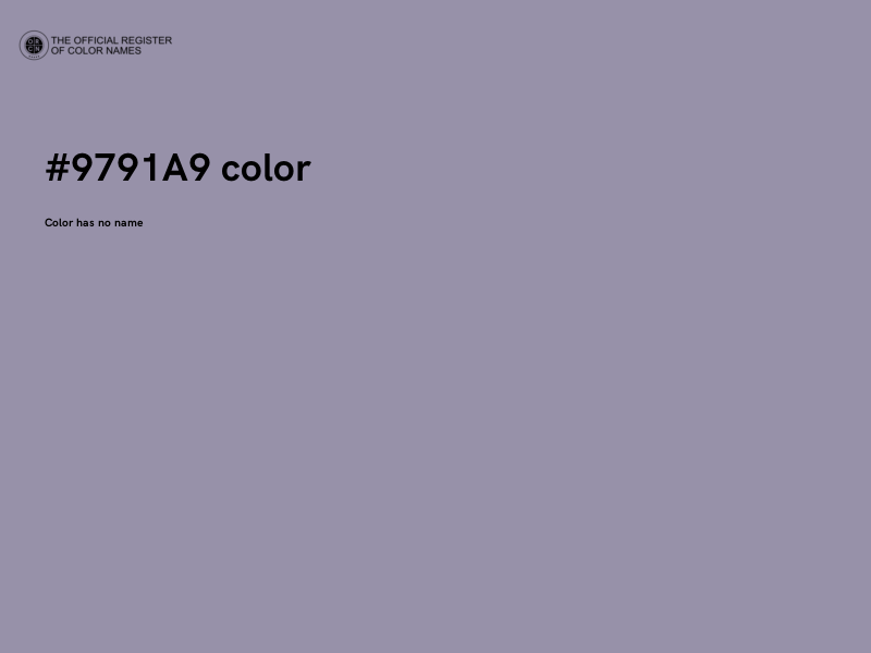 #9791A9 color image