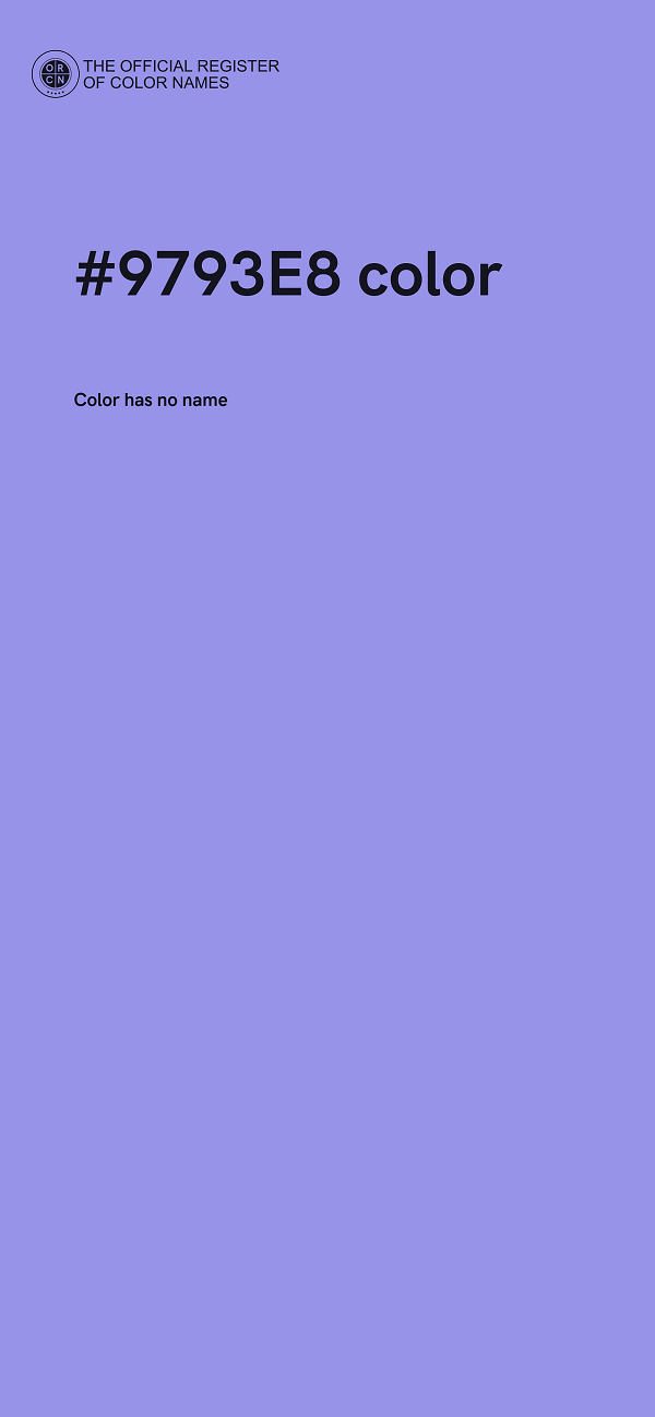 #9793E8 color image