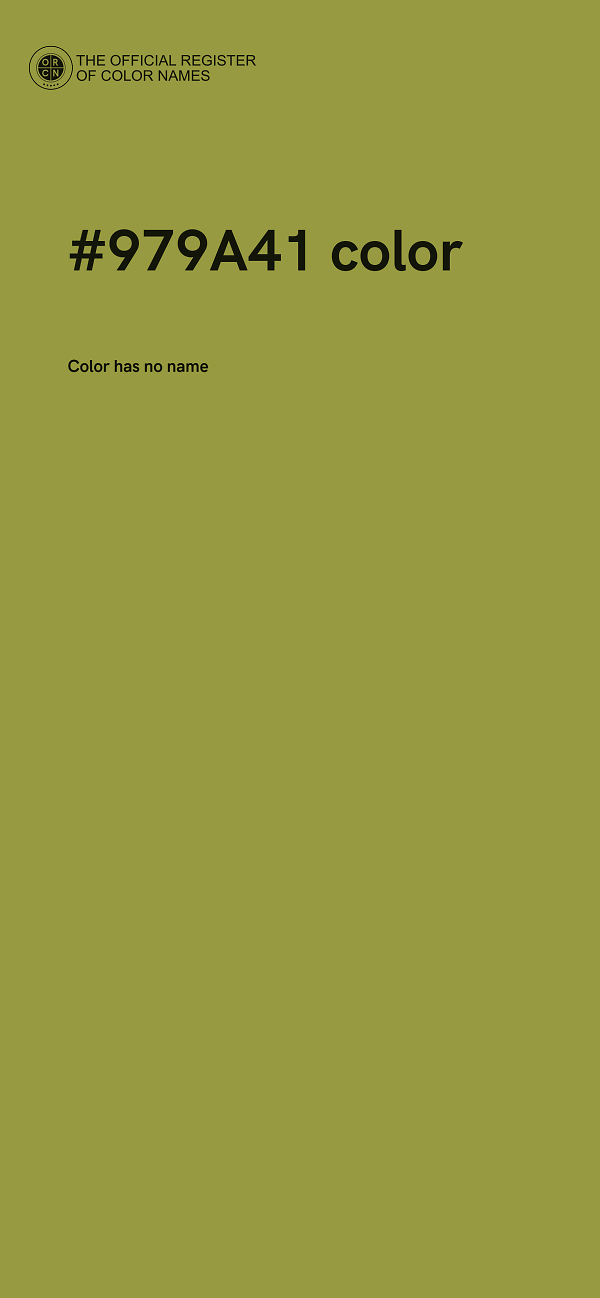 #979A41 color image