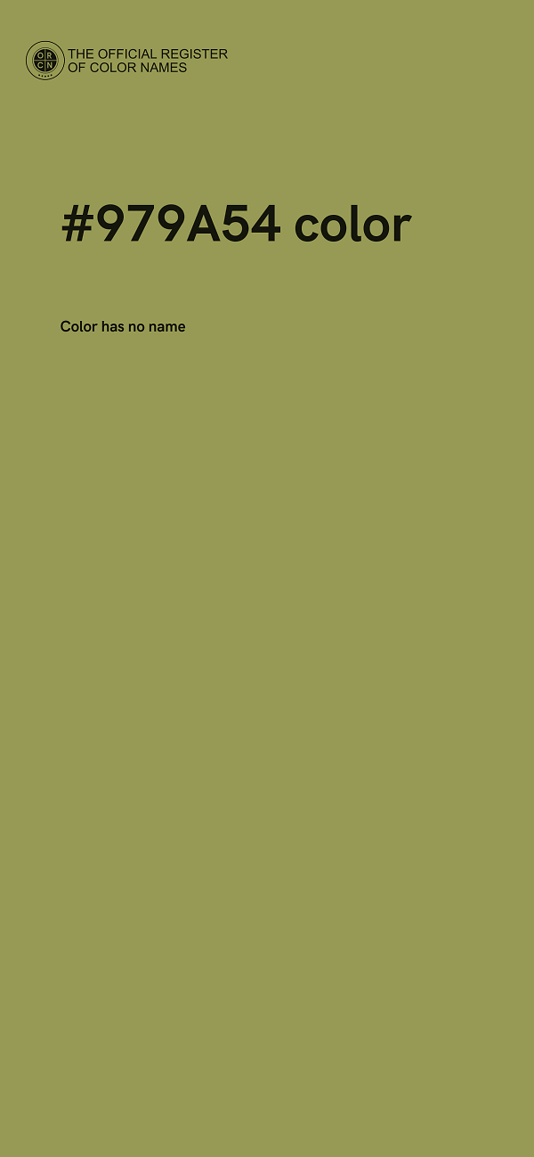 #979A54 color image