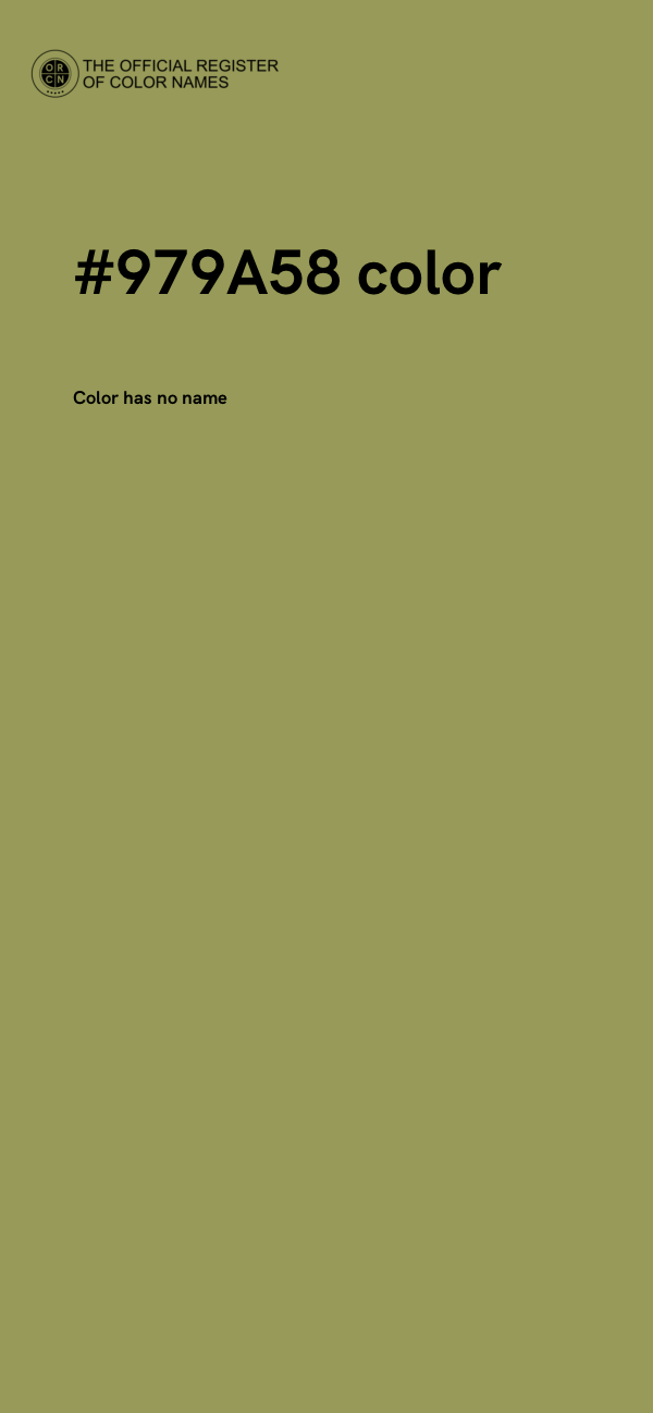 #979A58 color image