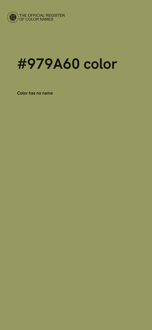 #979A60 color image