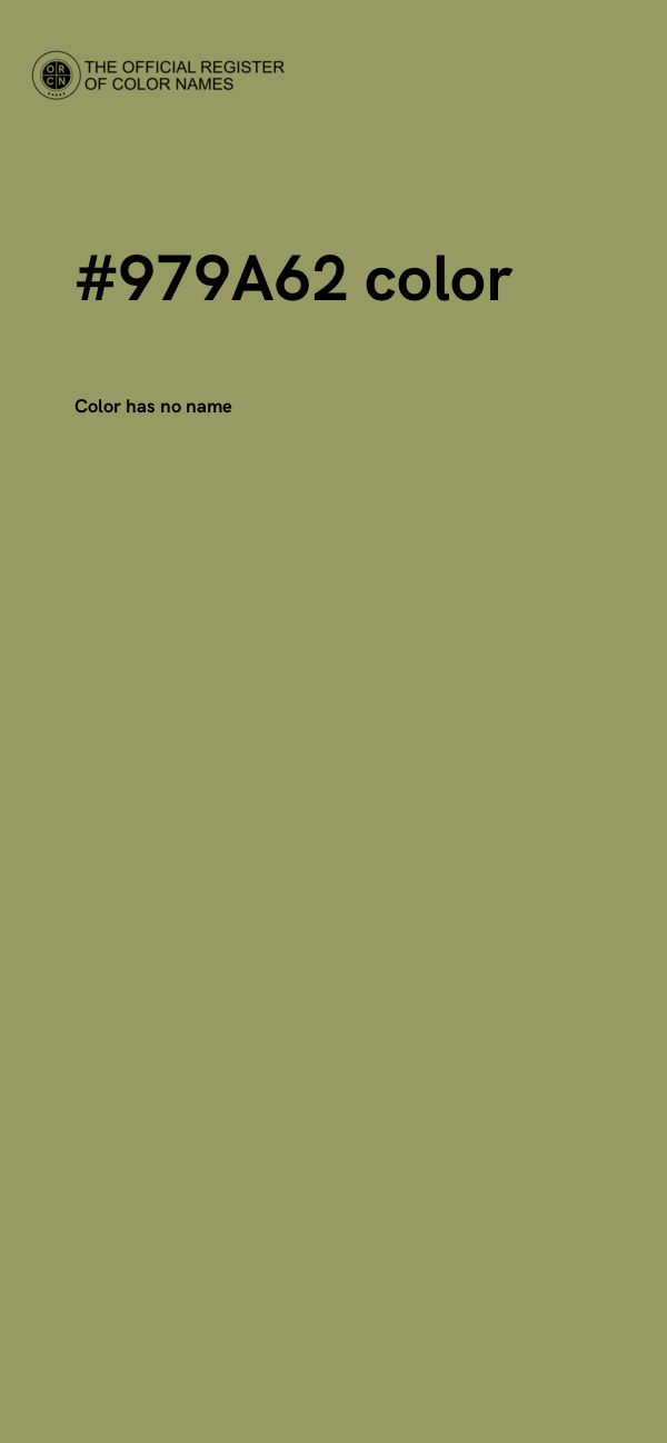#979A62 color image