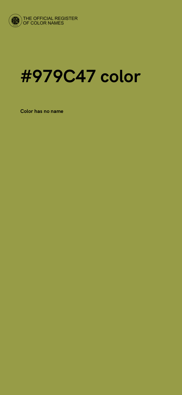 #979C47 color image