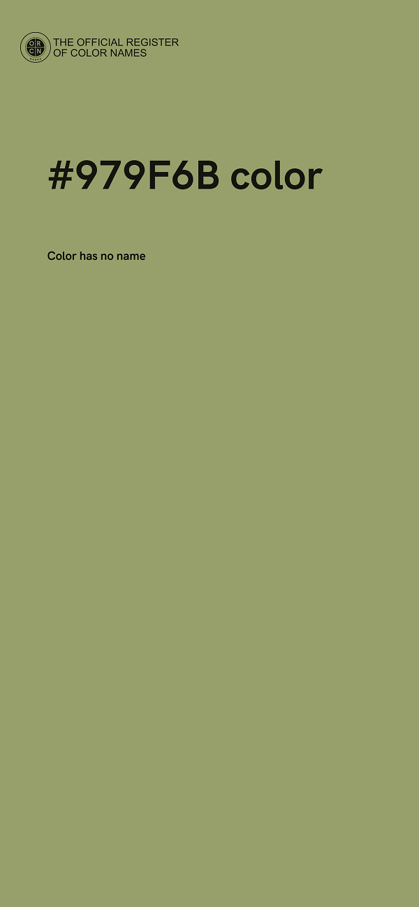 #979F6B color image