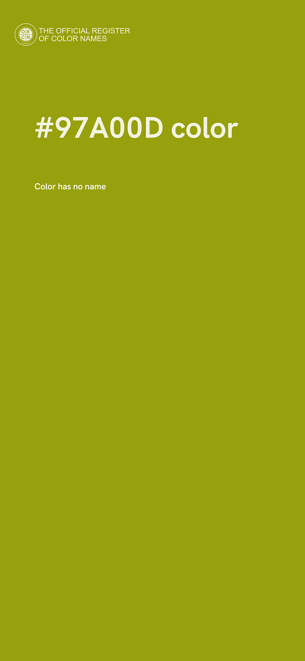 #97A00D color image