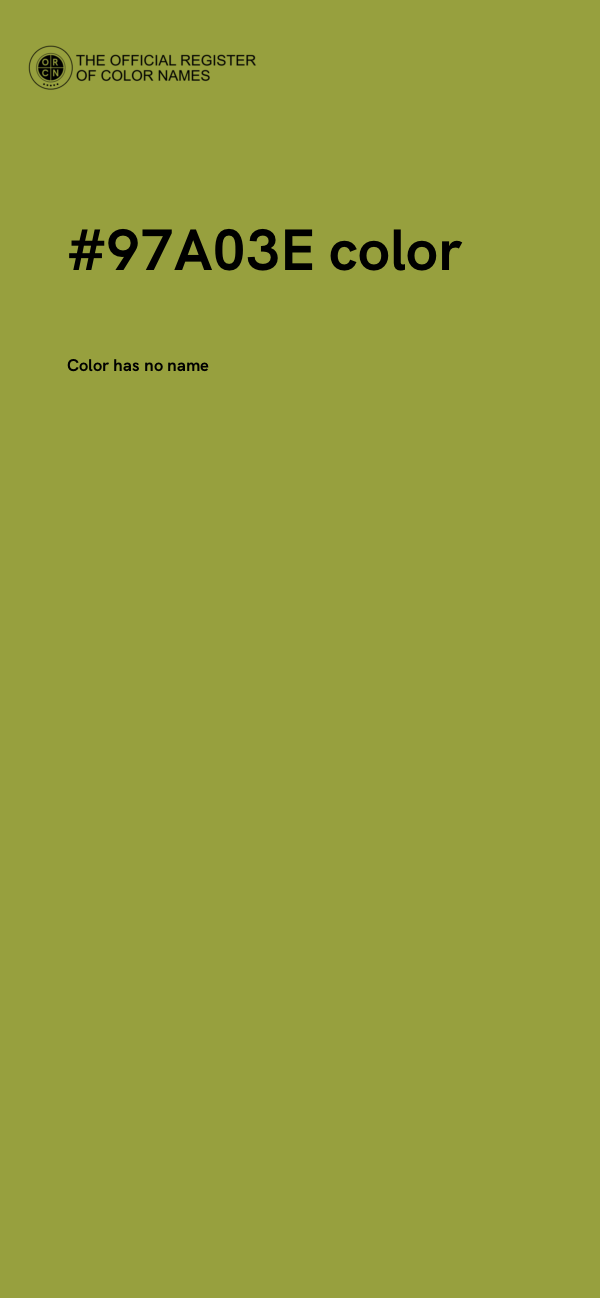 #97A03E color image