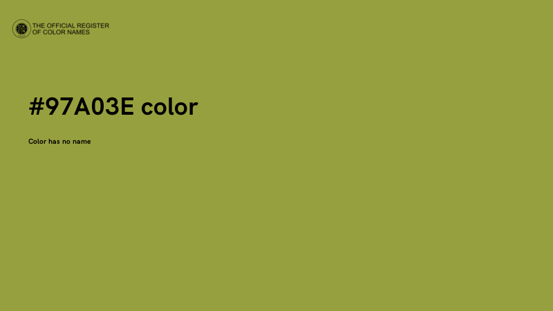 #97A03E color image