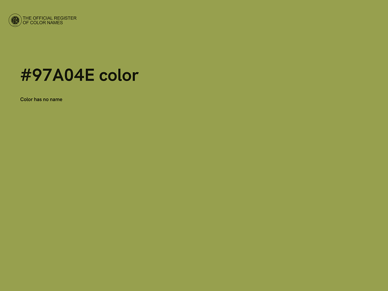 #97A04E color image