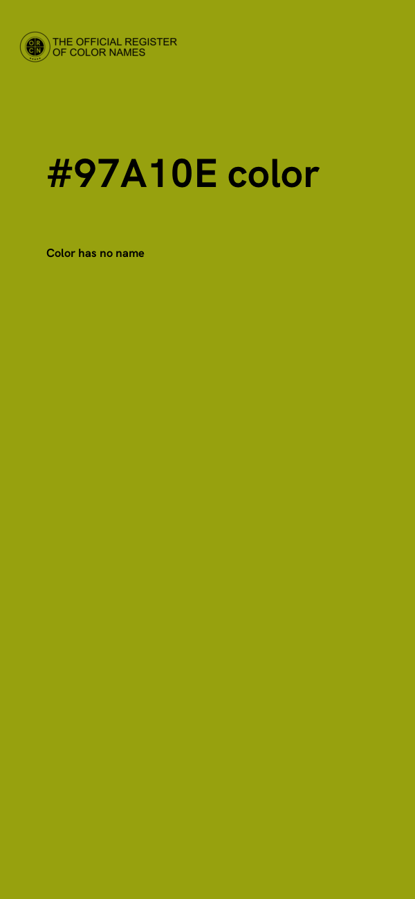 #97A10E color image