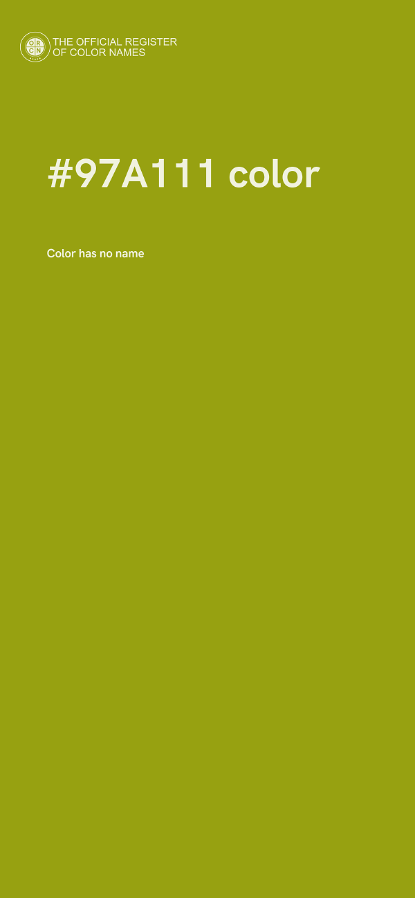 #97A111 color image