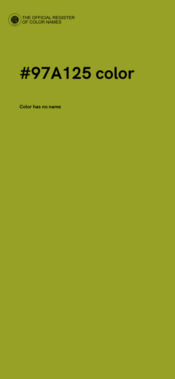 #97A125 color image