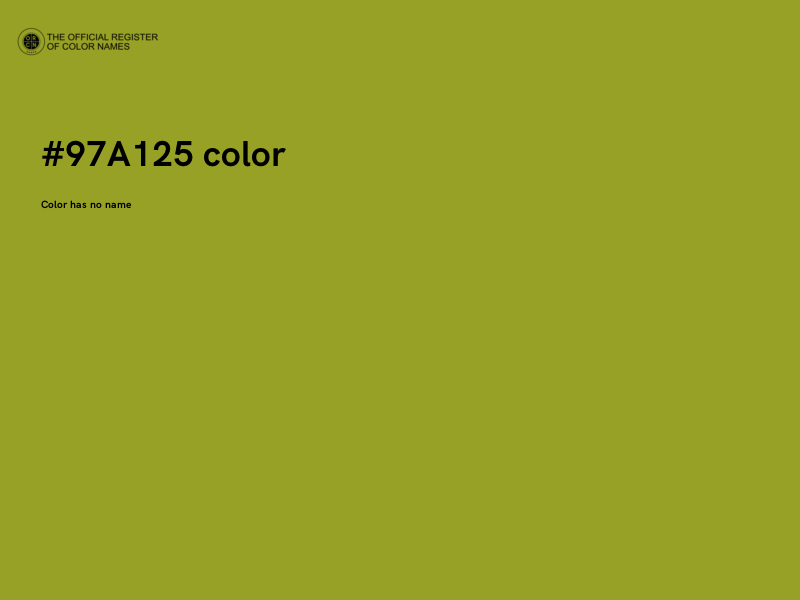 #97A125 color image