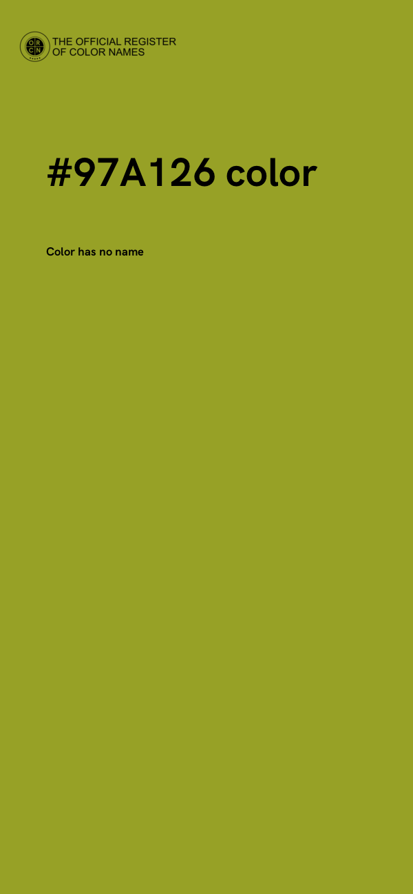 #97A126 color image