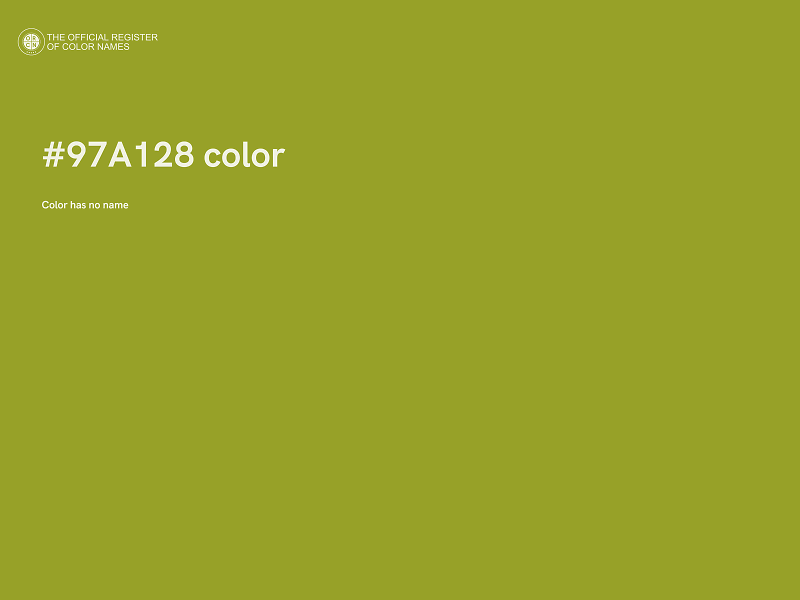 #97A128 color image