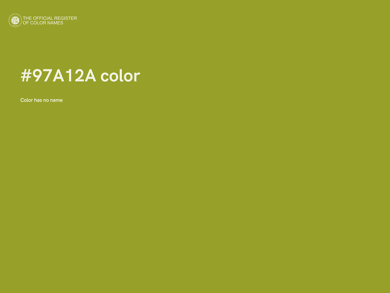 #97A12A color image