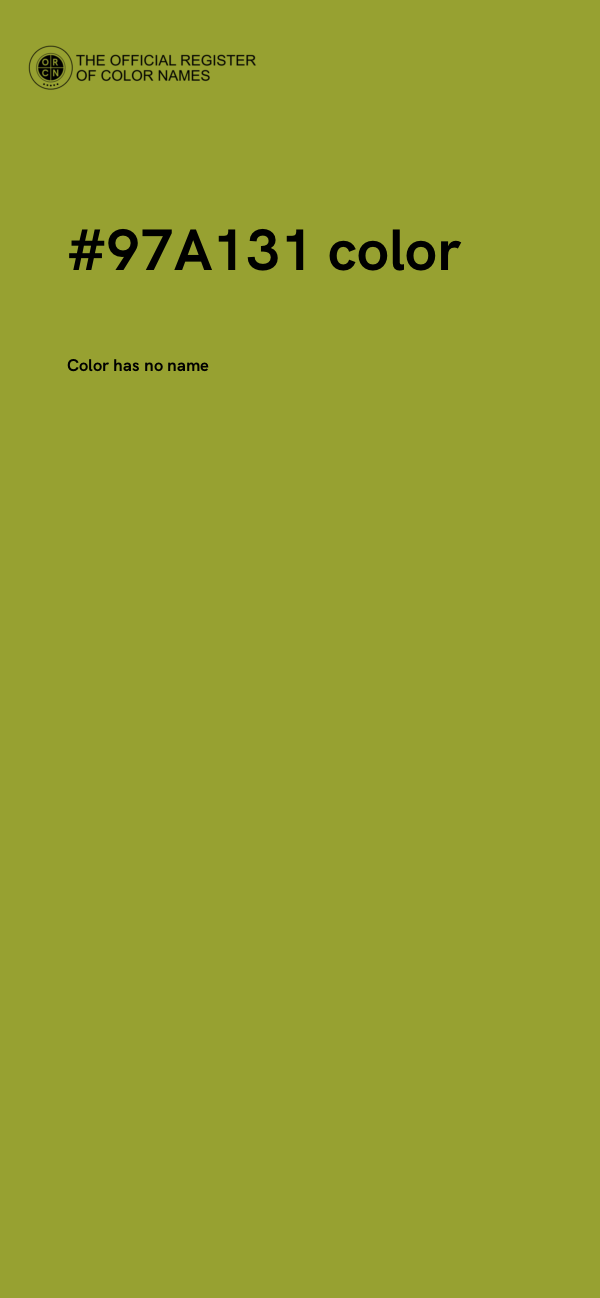 #97A131 color image