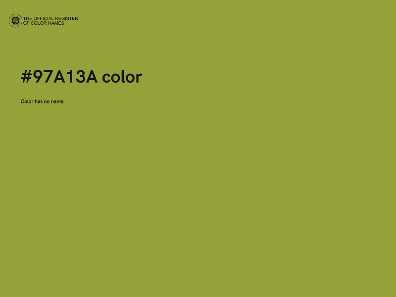 #97A13A color image