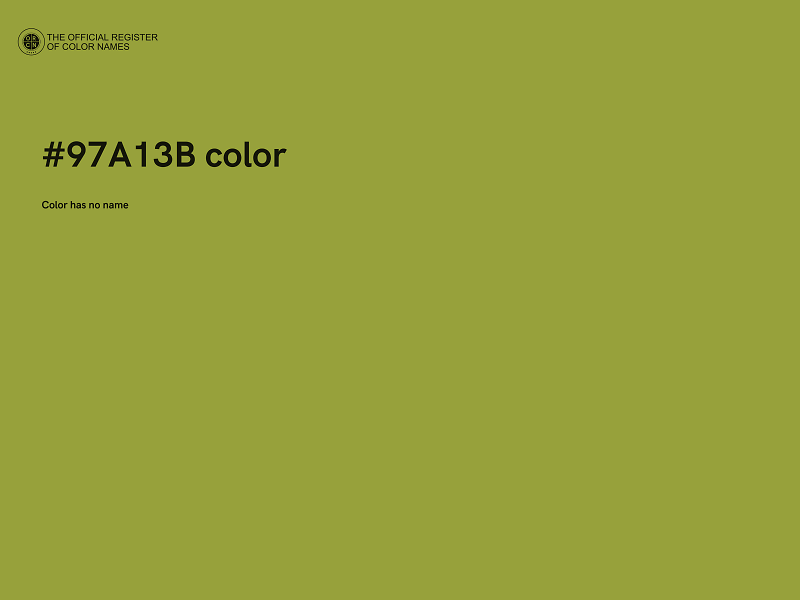 #97A13B color image