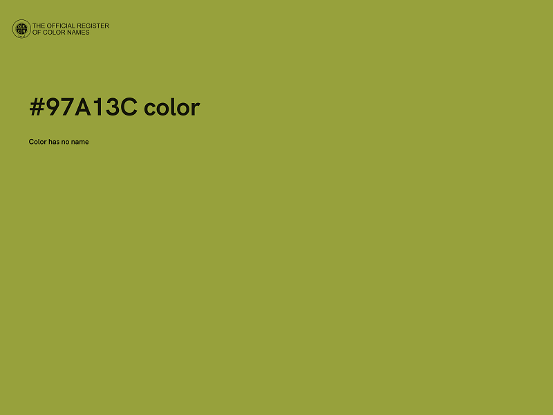 #97A13C color image