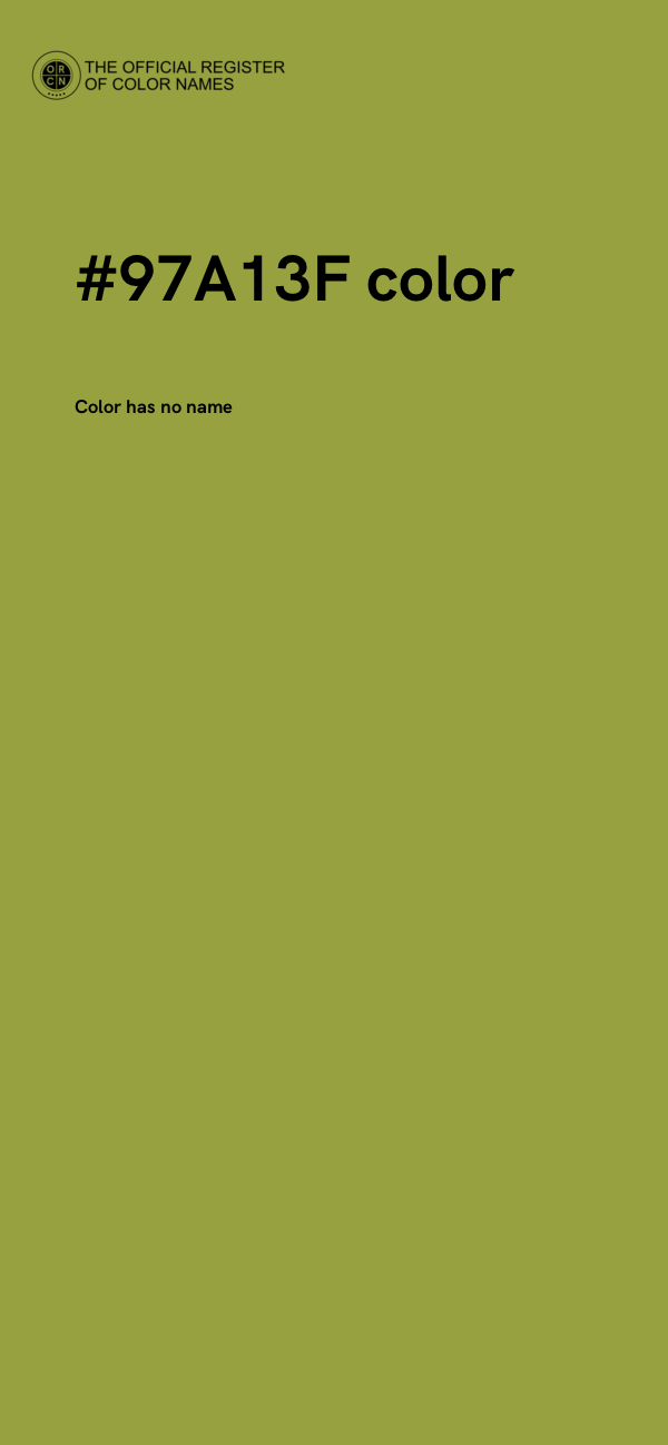 #97A13F color image
