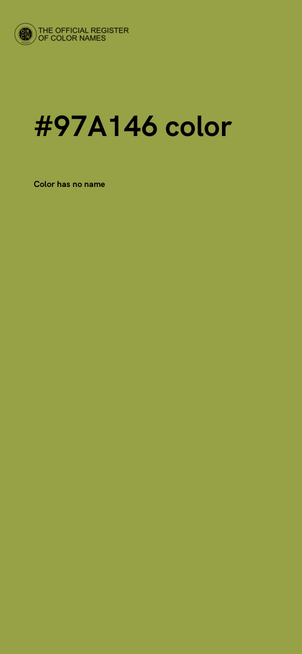 #97A146 color image