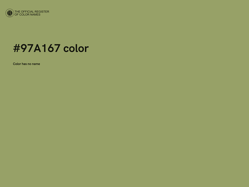 #97A167 color image