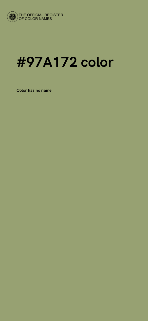 #97A172 color image